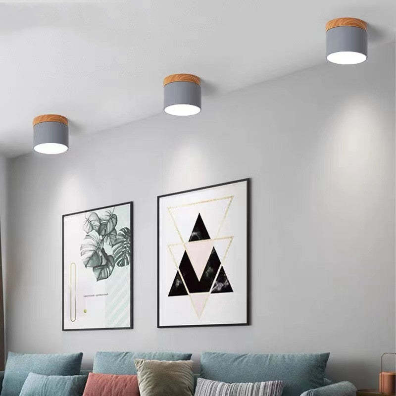 Jojo Cylindrical Flush Mount Ceiling Light - Lamp Copper