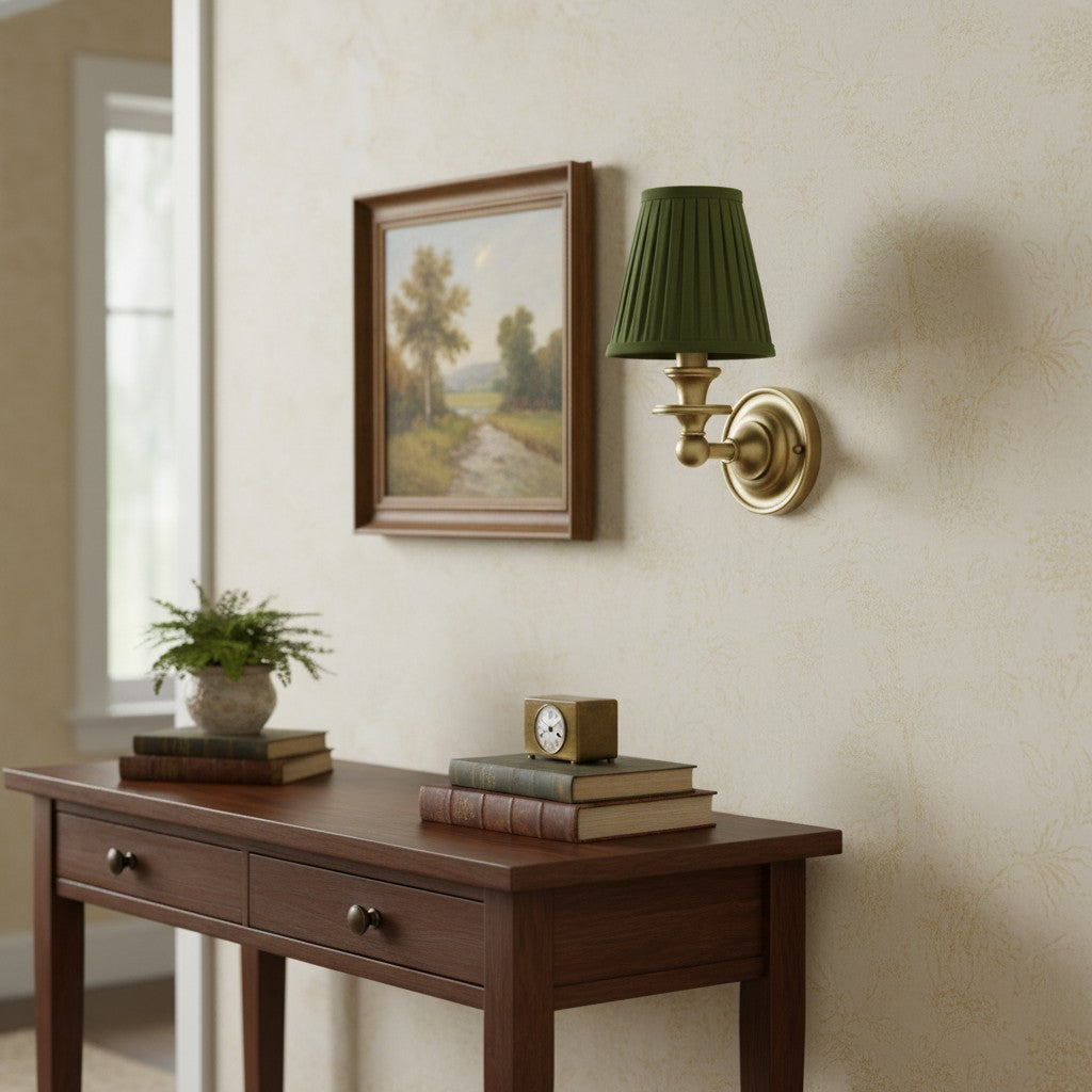 Elite White Fabric Wall Sconce Contemporary Bathrooms