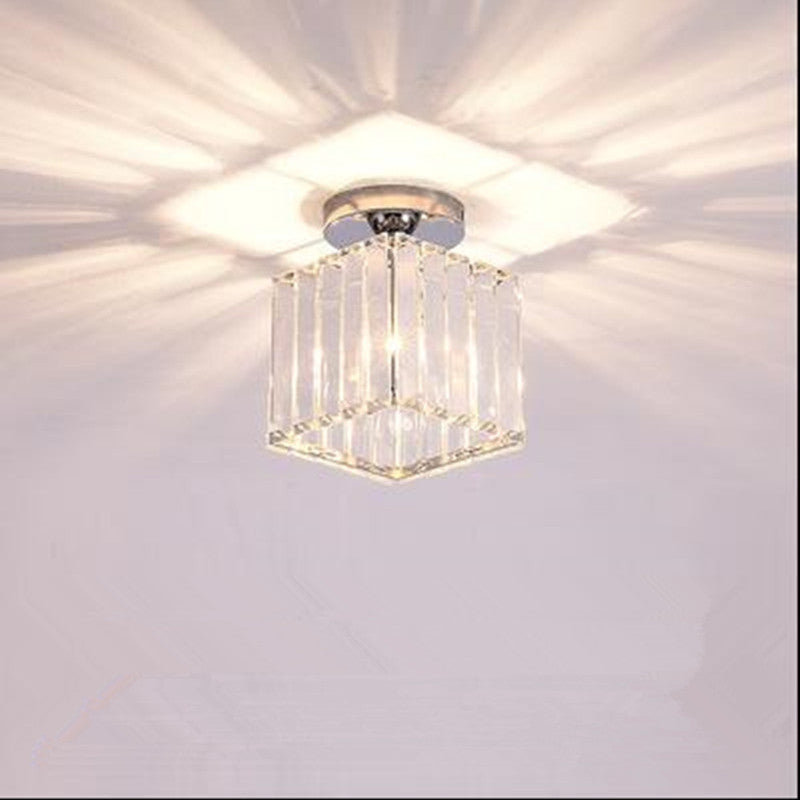 Stonel Modern Metal/Crystal Ceiling Light, 3 Colors - Lamp Copper