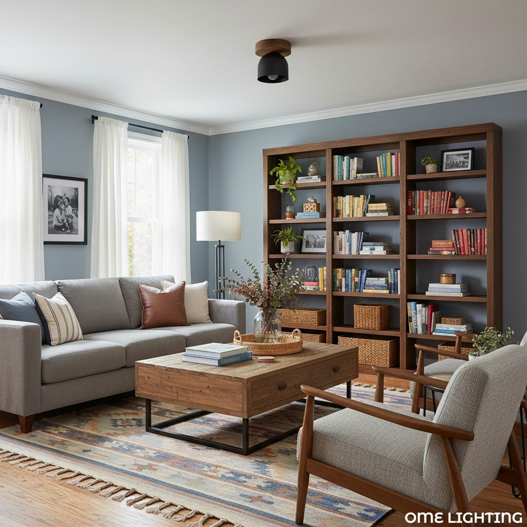 Chroma Ceiling Light Wood Metal Fixture