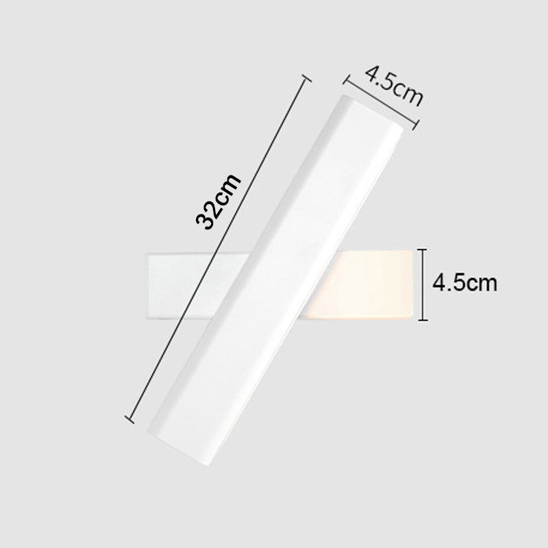 Orin Modern Rectangles Metal Rotatable Wall Lamp, Black/White - Lamp Copper