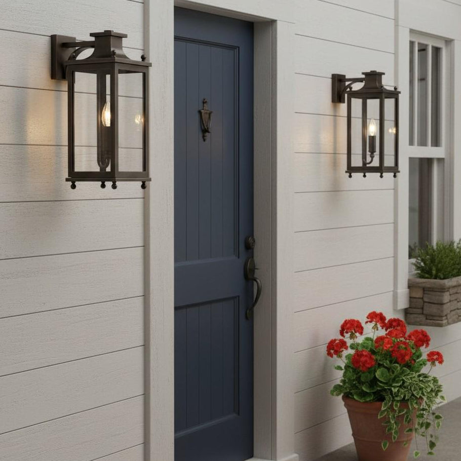 Guard  Wall Lamp  Brass Glass Outdoor