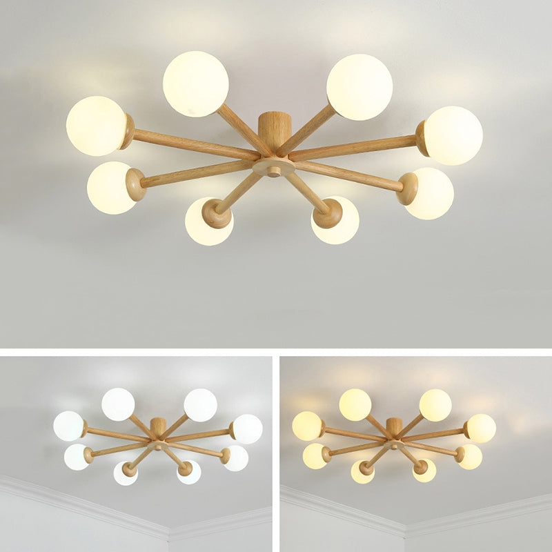 Muto Ceiling Light, Dimmable 6/8 Head - Lamp Copper