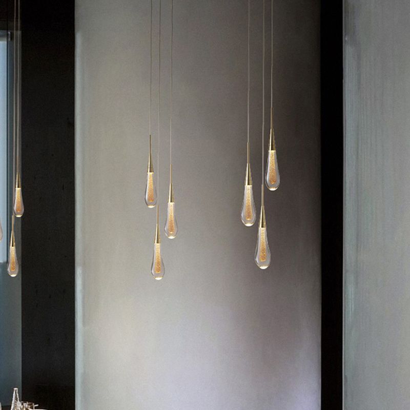 Teardrop Gold Pendant Light - Lamp Copper