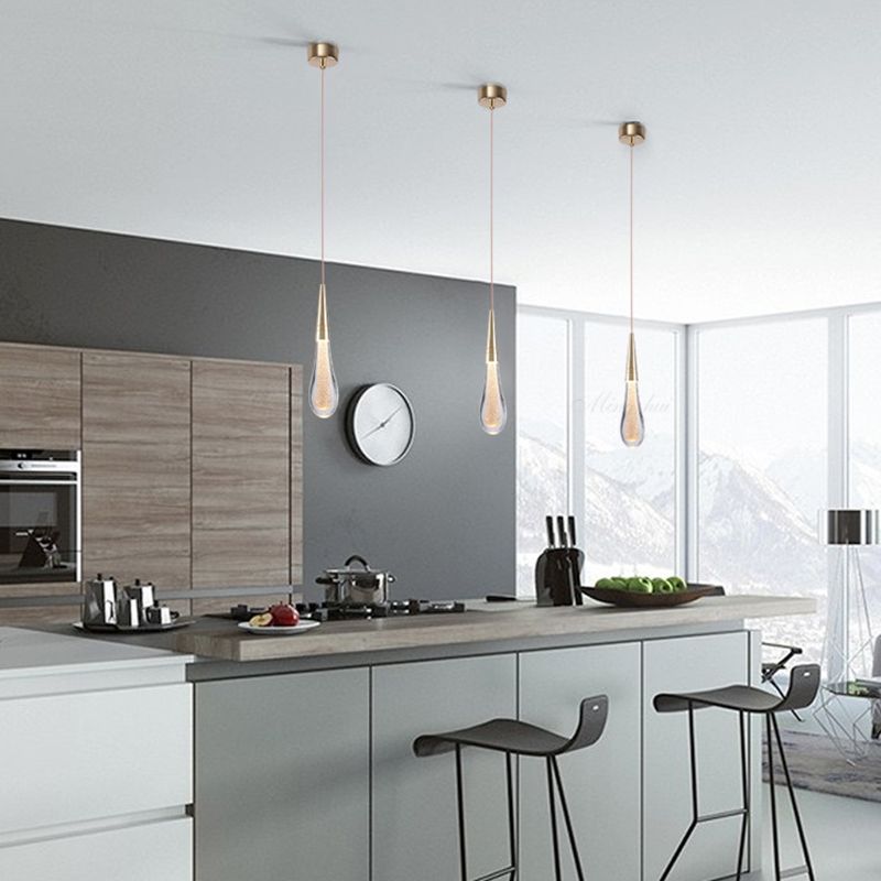 Teardrop Gold Pendant Light - Lamp Copper