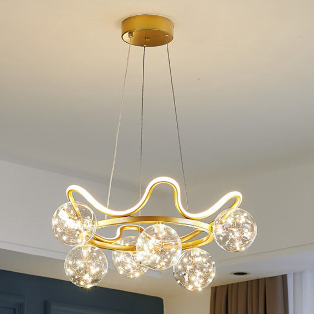 Arisha Nordic Creative Star Pendant Light Metal Living Room/Restaurant - Lamp Copper