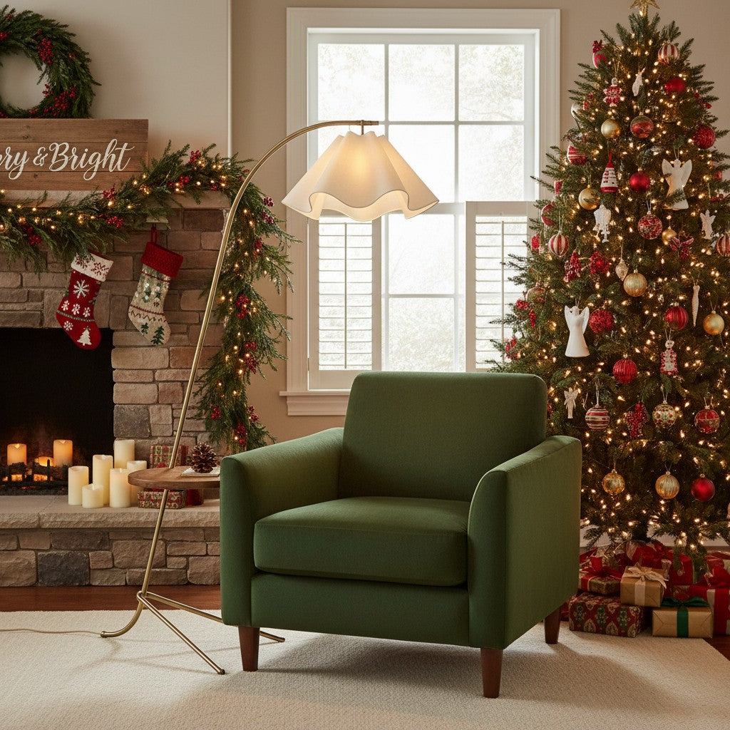 Curve Modern Fabric Floor Lamp