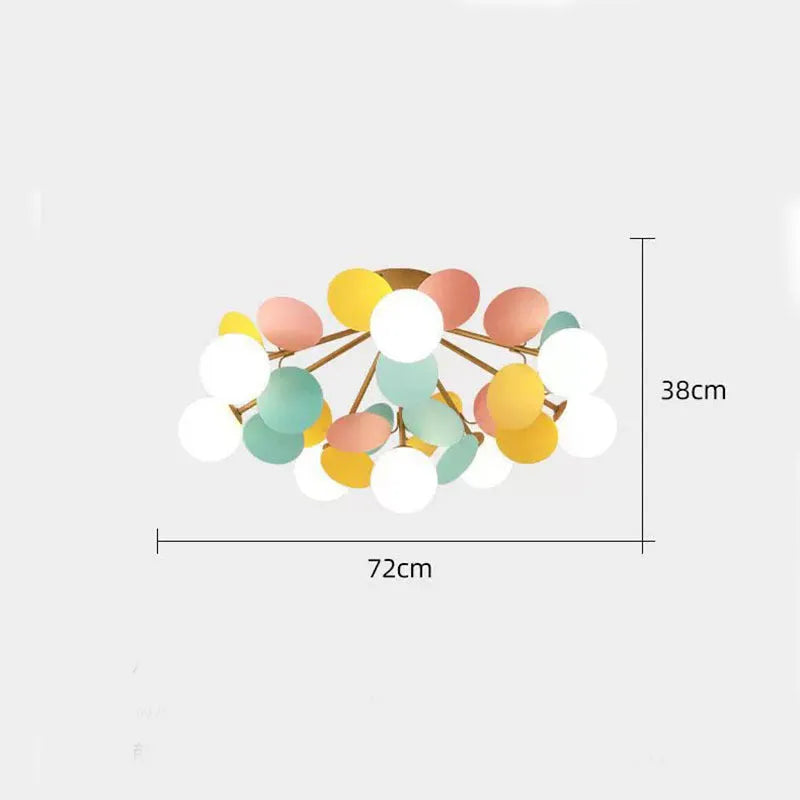 Aria Modern Bubble Cluster Ceiling Light, Colorful - Lamp Copper