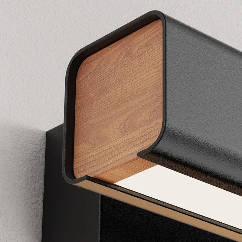 Orin Modern Rectangles Metal Rotatable Wall Lamp, Black/White - Lamp Copper