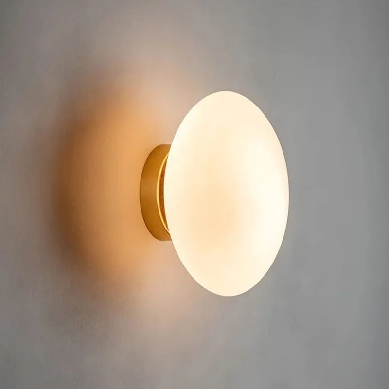 Valentina Modern Globe Shape Vanity Metal Glass LED Wall Lamp - Lamp Copper