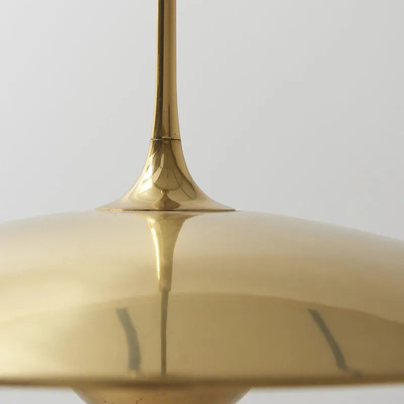 Pyra Minimalist Metal Pendant Light, Gold - Lamp Copper