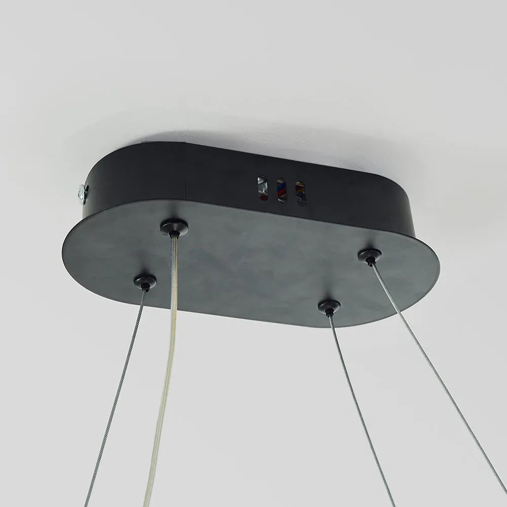 Junel Minimalist Oval Interior Hanging Pendant Light - Lamp Copper