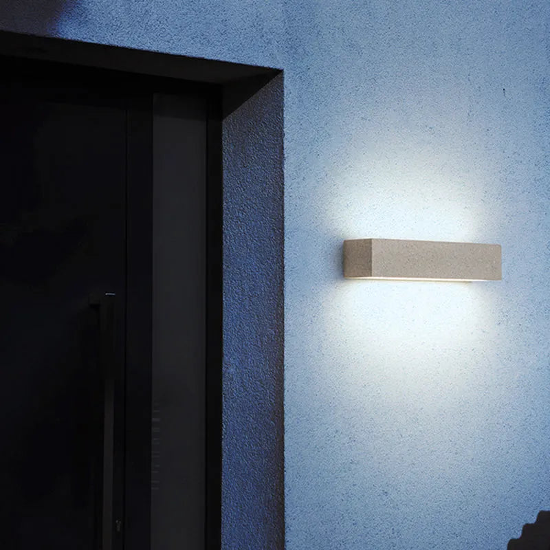 Fyra LED Outdoor Wall Lamp, Black & White - Lamp Copper