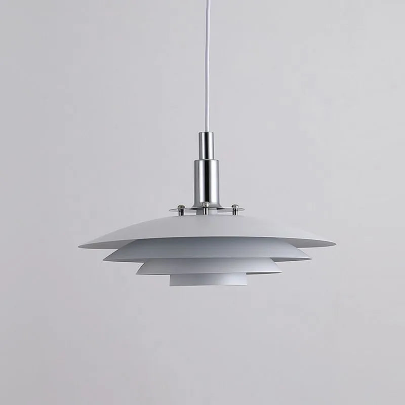 Nylo Contemporary Minimalist Frisbee Shaped Metal Pendant Light - Lamp Copper