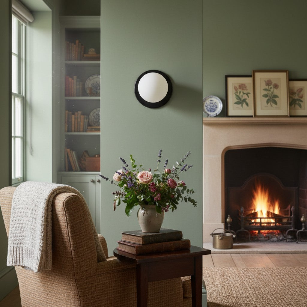 Pearl Milk Glass Modern Globe Wall Sconce