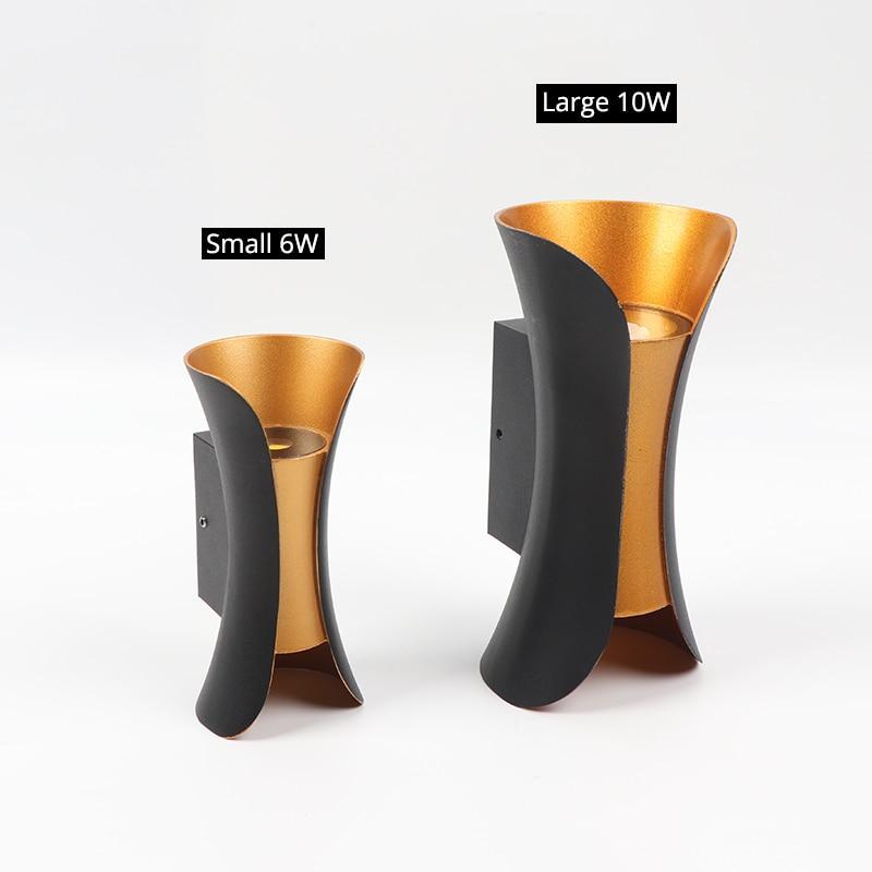 Noxel Curved Outdoor Wall Mounted Led Lamp - Lamp Copper