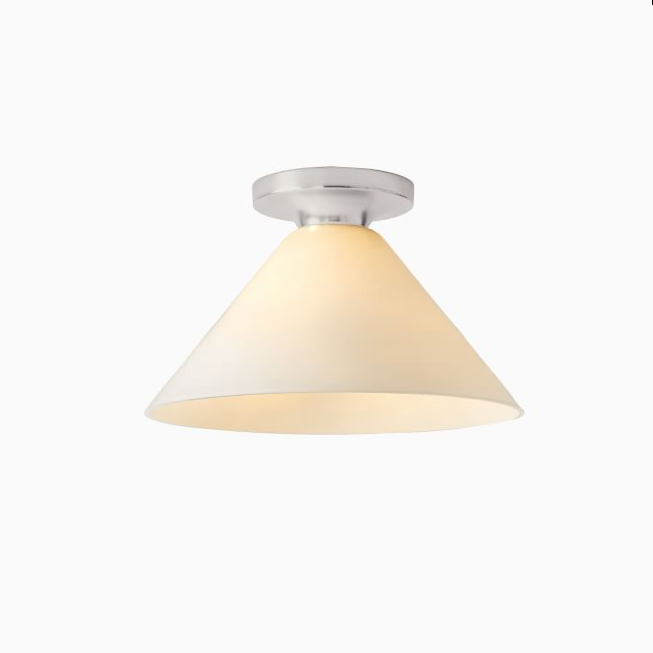 Cone Flush Mount Glass Ceiling Light Modern