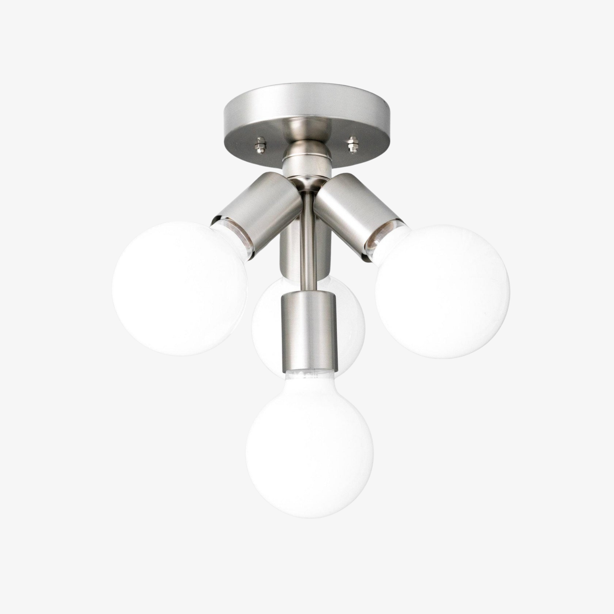 Pearl Opal White  Brass Flush Mount Light  Living Room