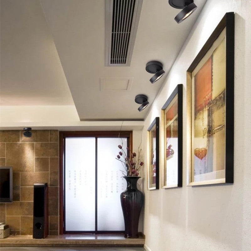 Arisha Modern Adjustable Square Ceiling Light Spotlight, Black/White - Lamp Copper