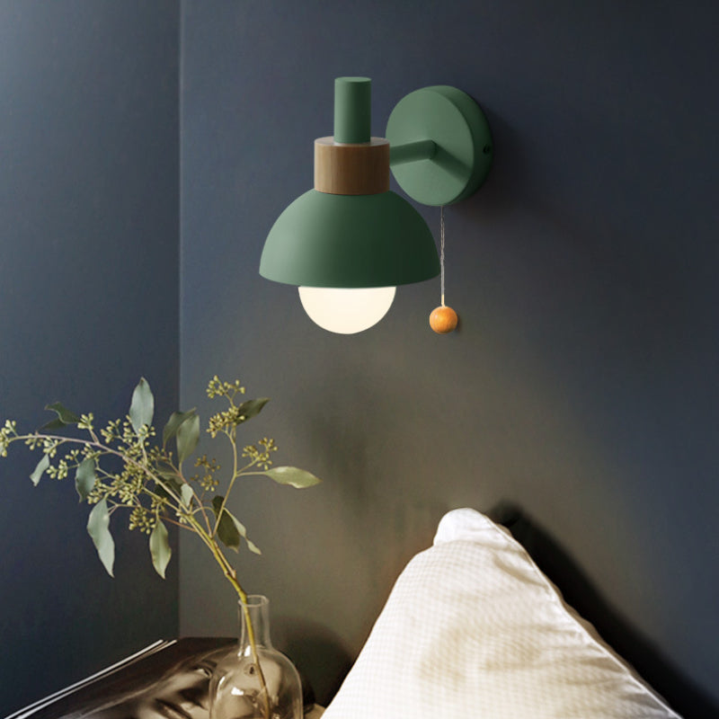 Valentina Modern LED Wall Lamp Metal Glass Bedroom White/Yellow/Pink/Green - Lamp Copper