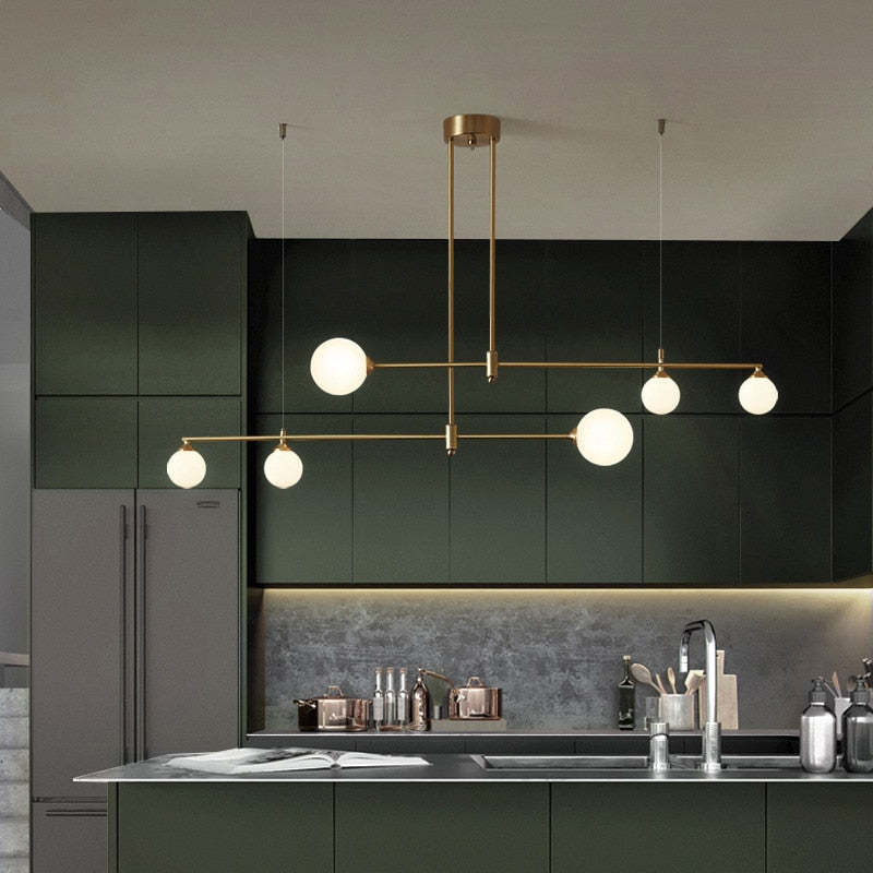 Valentina Modern Golden Bubble Copper Pendant Light - Lamp Copper