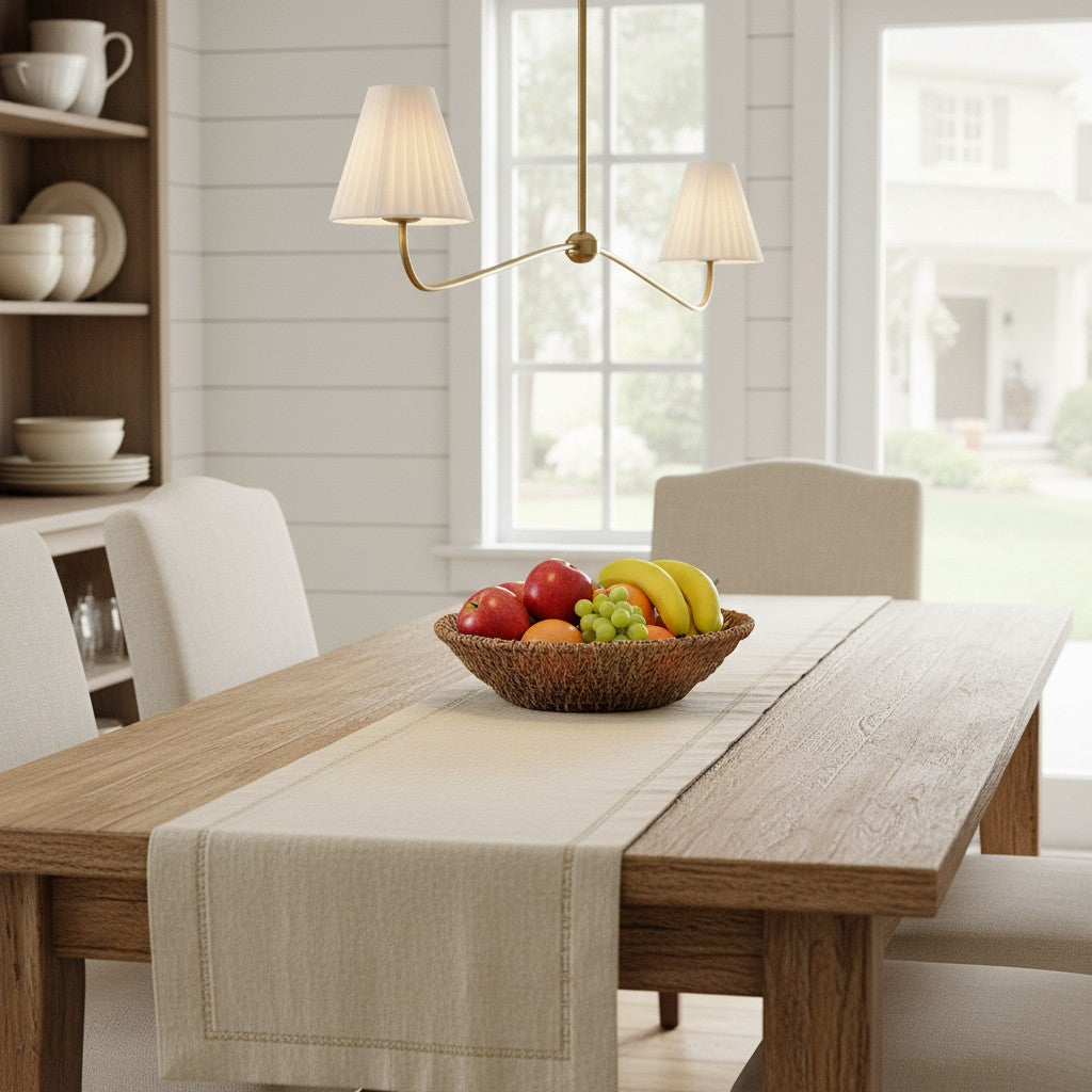 Fibura Pleated Shade Chandelier for Traditional Dining Room