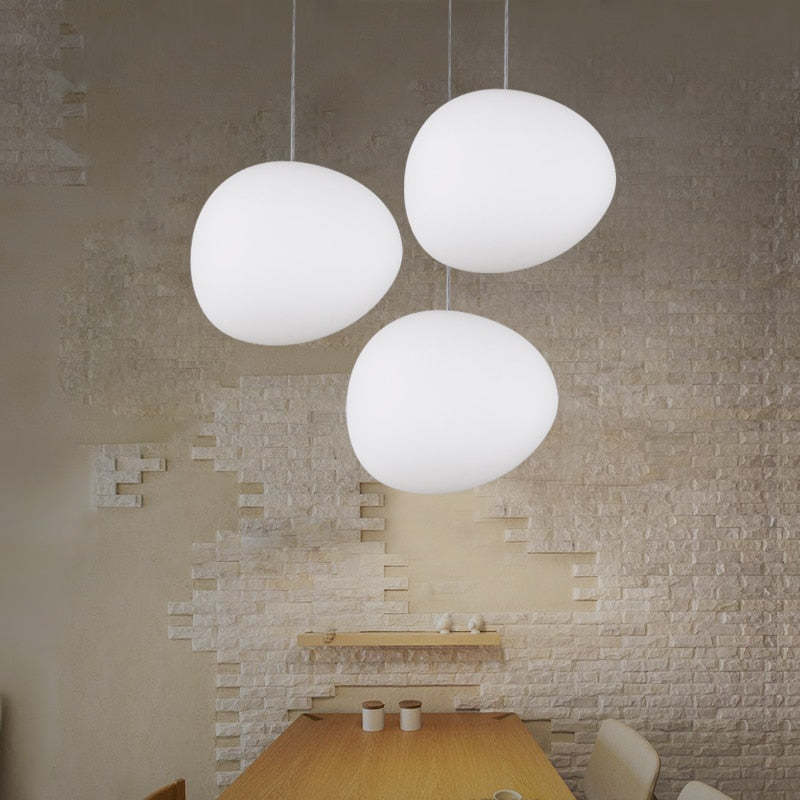 Elun Sleek Minimalist Floating Egg-shaped Glass Pendant Light - Lamp Copper