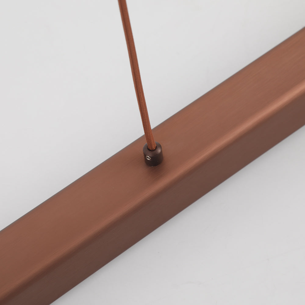 Thala Modern Linear Metal LED Pendant Light Black/Brown - Lamp Copper