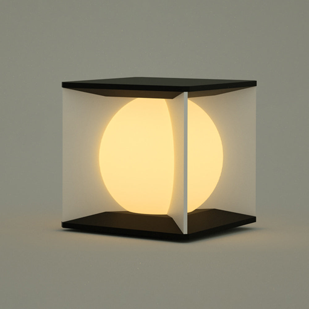 Ray Modern Moon Outdoor Pier-Mount Pillar Light - Lamp Copper