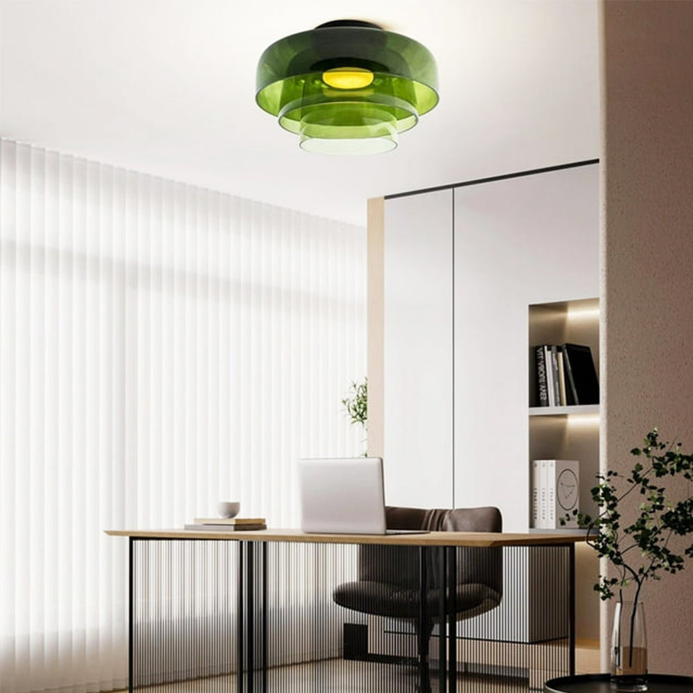 Aria Modern Simple Creative Glass Flush Mount Ceiling Light - Lamp Copper