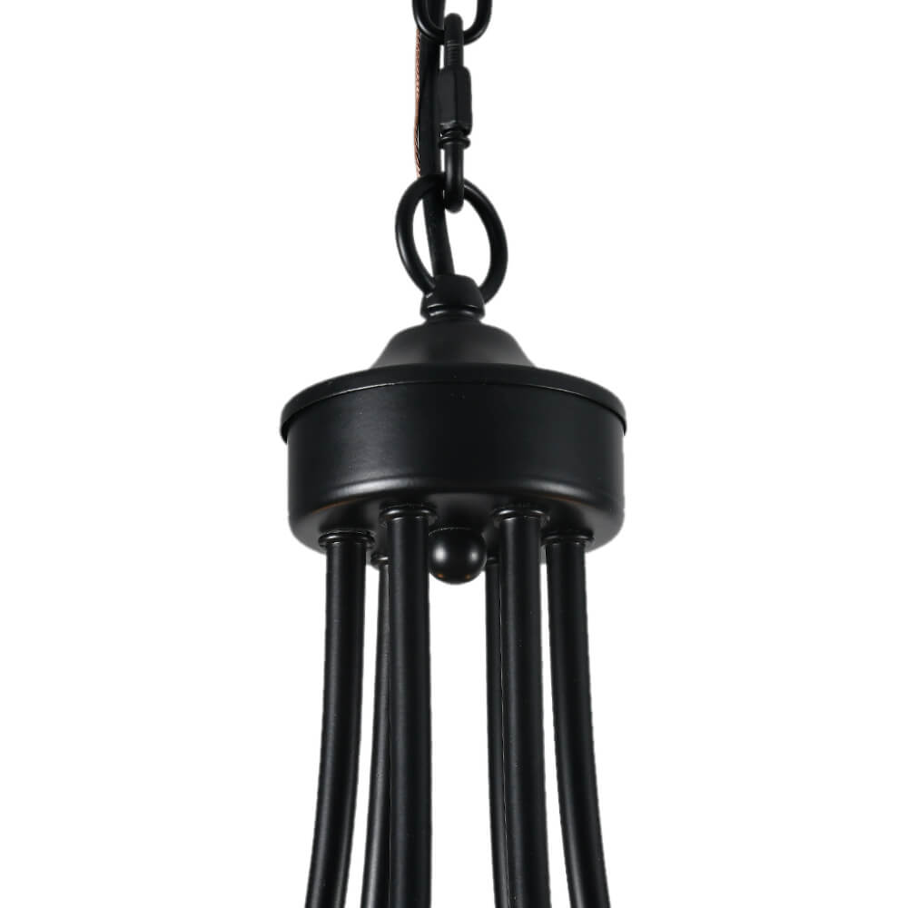 Dvalir Farmhouse Wagon Wheel Metal Chandelier - Lamp Copper