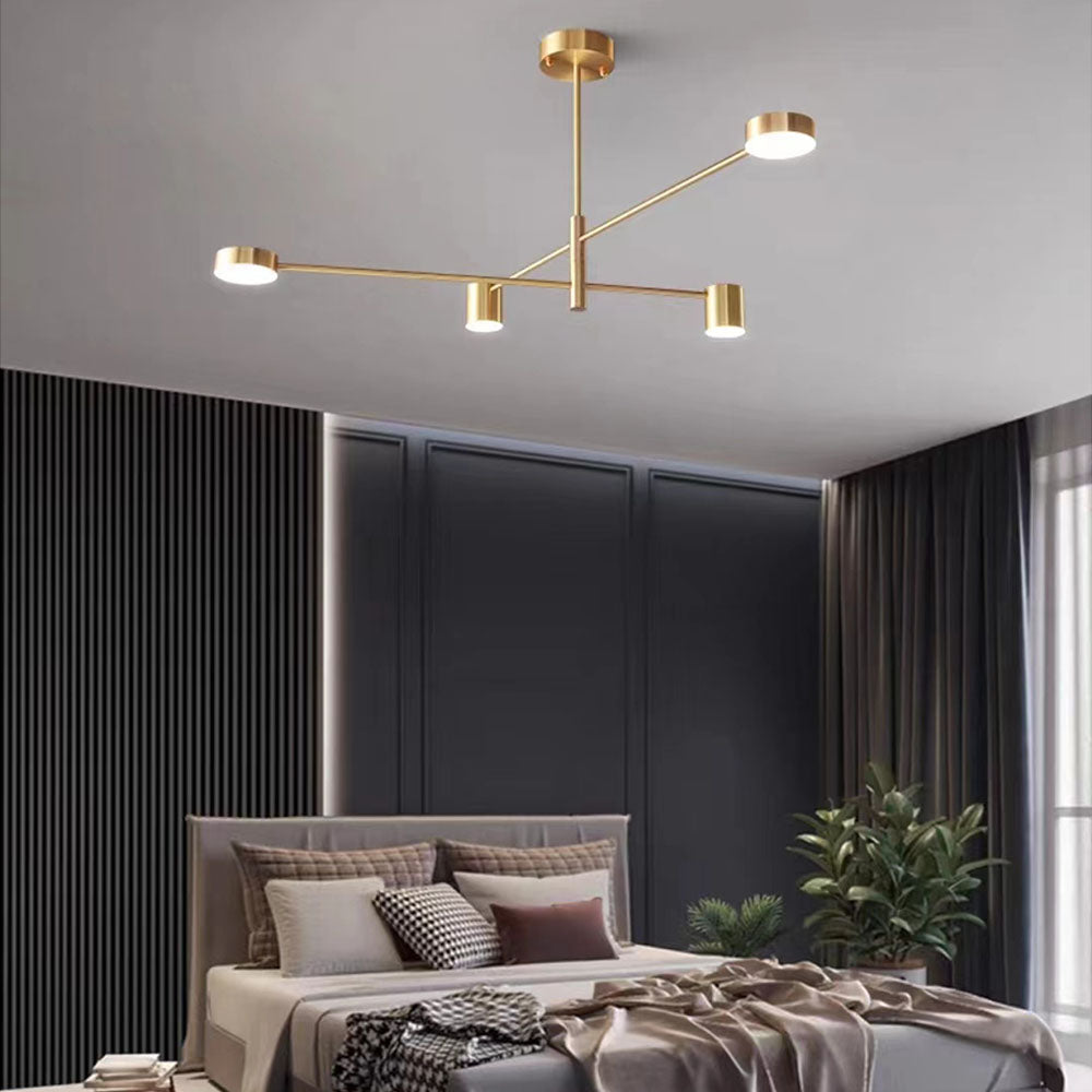 Arisha Pendant Light Branch Industrial Black/Gold, Bedroom - Lamp Copper