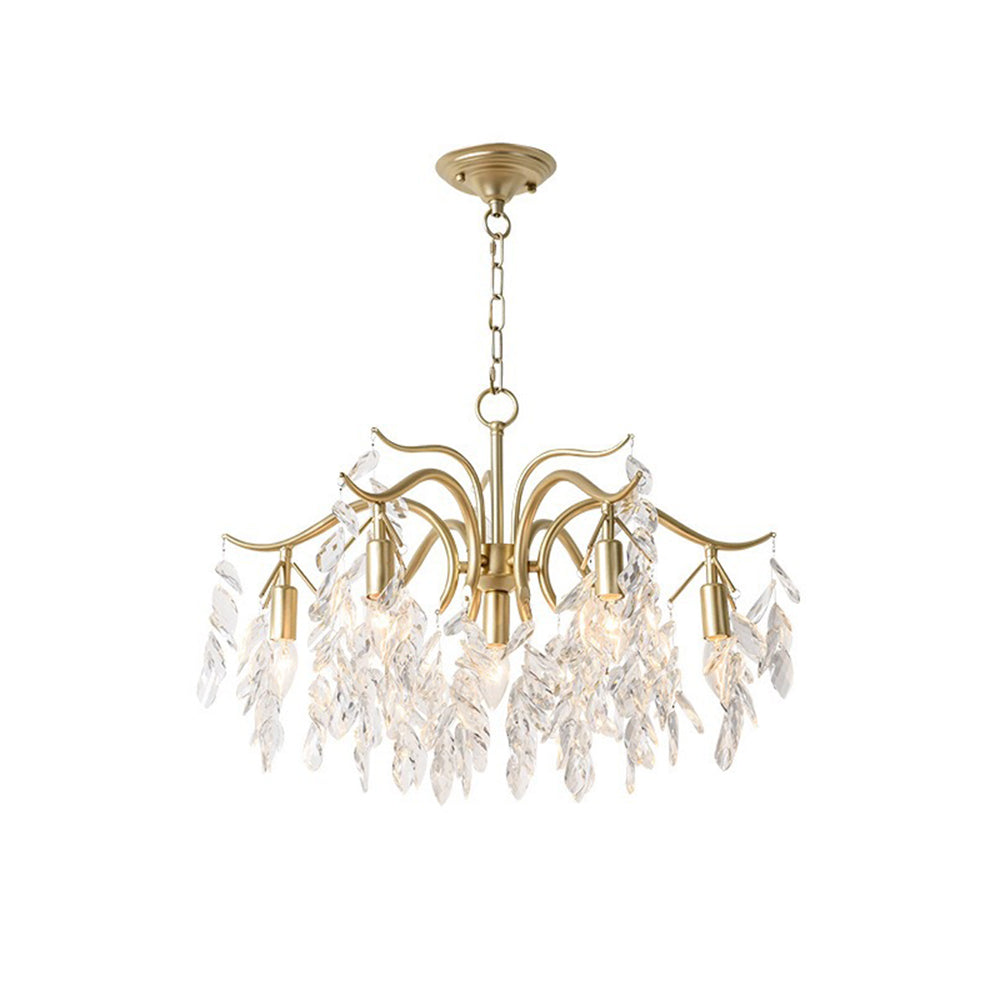 Kristy Luxury Wisteria Flower Crystal Chandelier - Lamp Copper