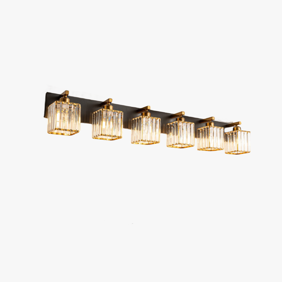Kristy Vintage LED Metal/Crystal Wall Lamp For Mirror, Gold - Lamp Copper