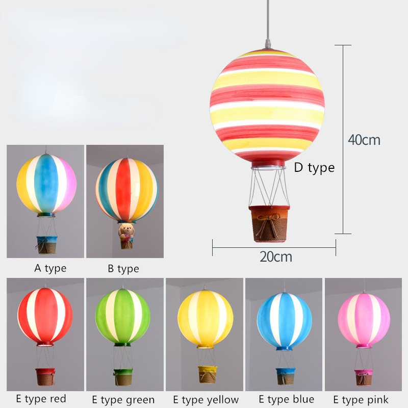 Aria Creative Colorful Balloon Acrylic Pendant Light, Bedroom - Lamp Copper