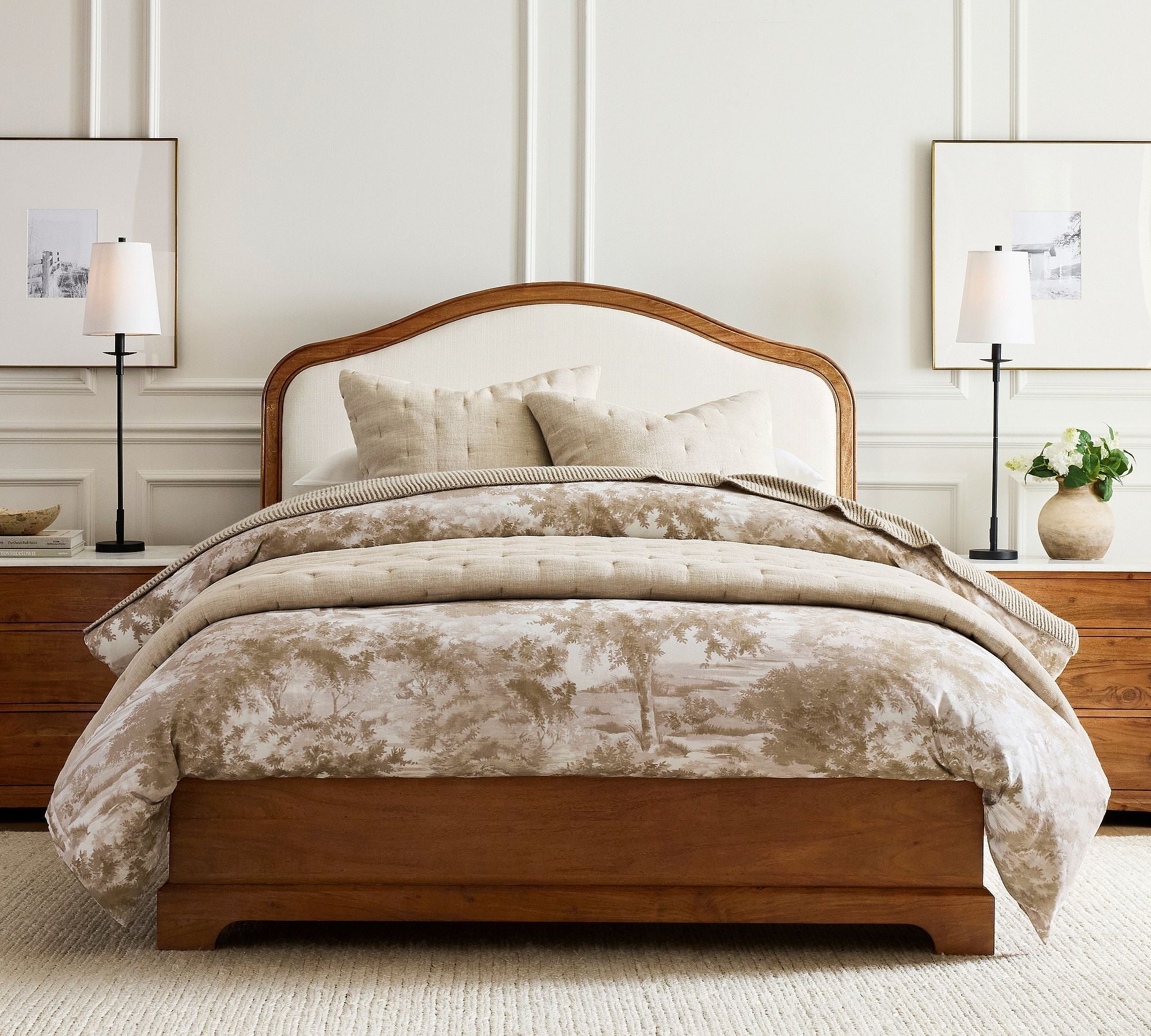 Lodge Modern Iron Linen Table Lamp  Bedroom