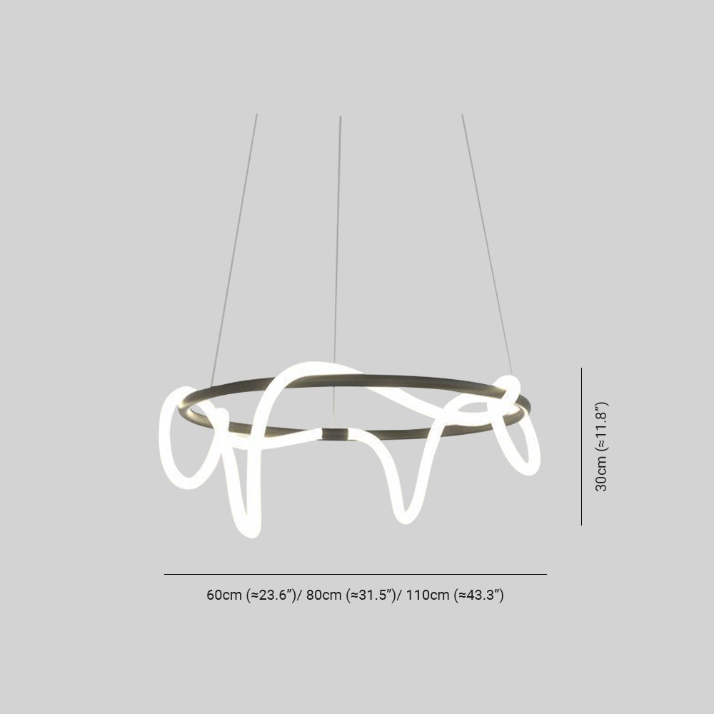 Arisha Curved & Linear Semi Flush Mount Ceiling Light, Gold - Lamp Copper