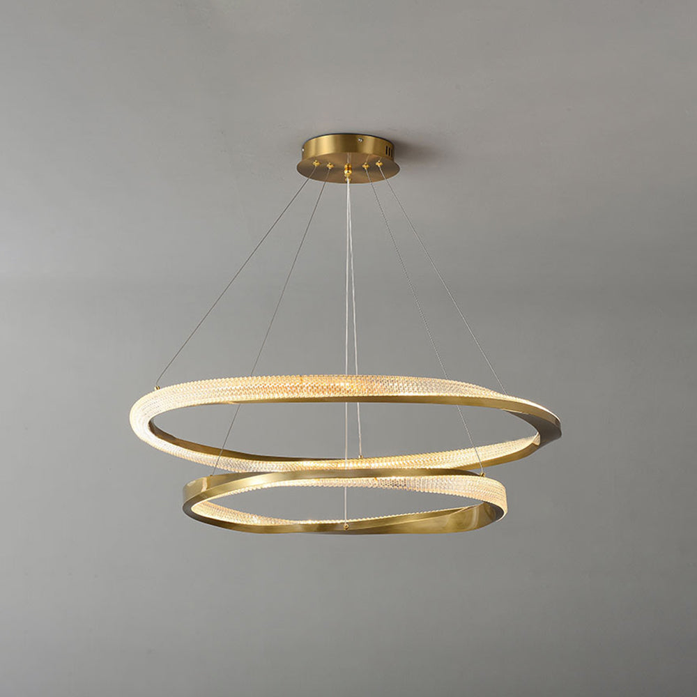 Arisha Minimalist Ring Spiral Shape Pendant Light,Gold - Lamp Copper