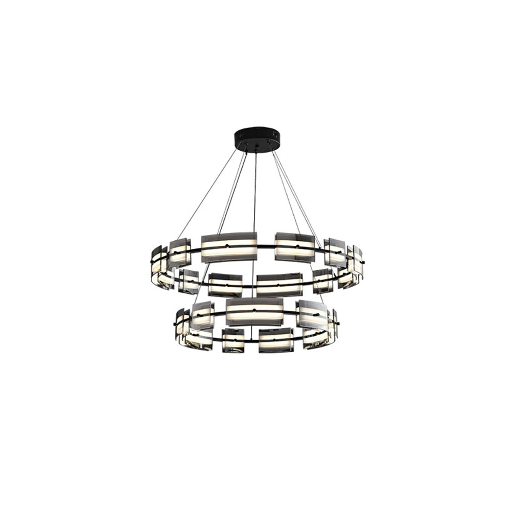 Arisha Minimalist Ring Metal Pendant Light,Black/Gold - Lamp Copper