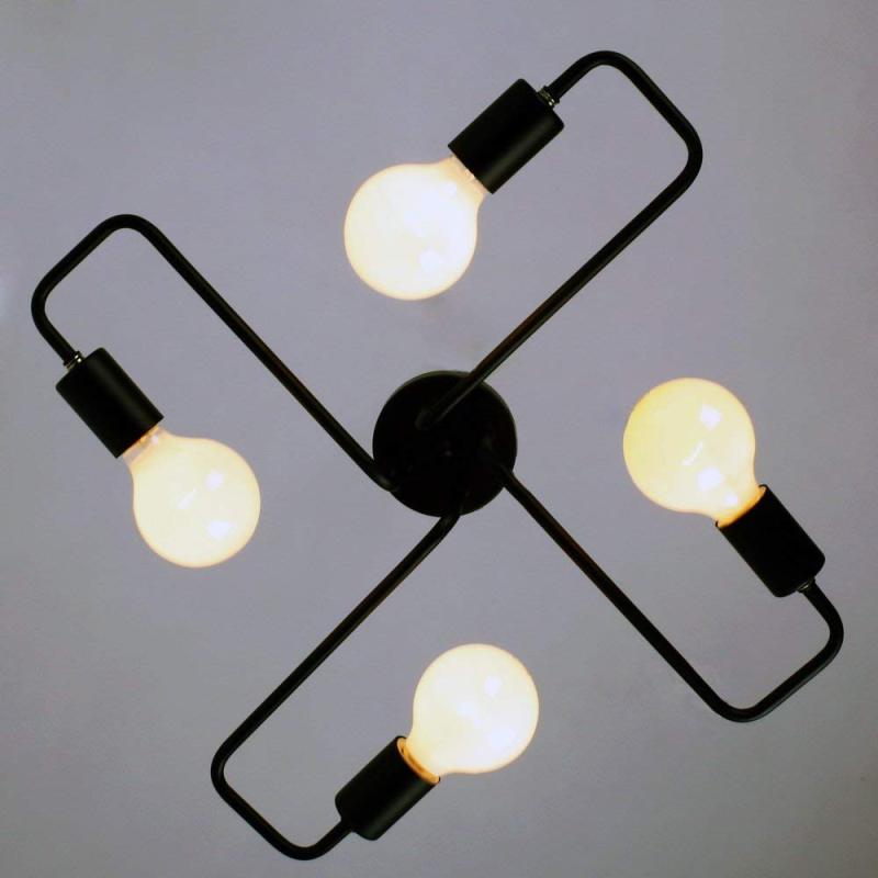 Arisha Vintage Modern Minimalist Industrial Metal Black Ceiling Lamp - Lamp Copper