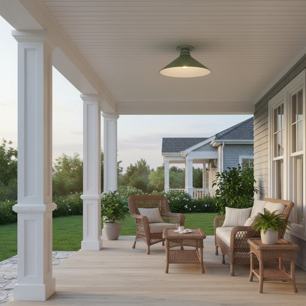 Grange Ceiling Light Metal&Glass