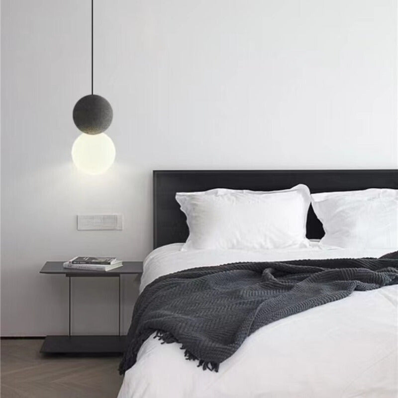 Avi Modern LED Pendant Light Black Metal Bedroom Living Room - Lamp Copper