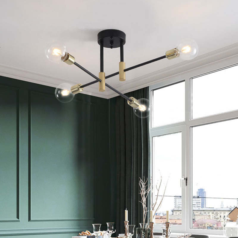 Lindsy Retro Satellite Shape Ceiling Light - Lamp Copper