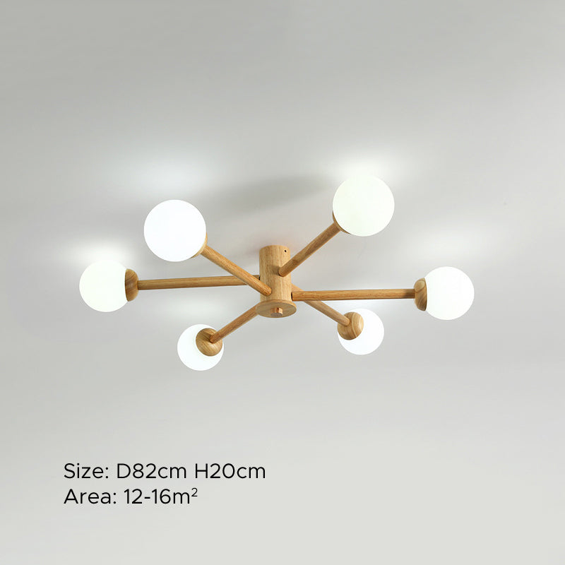 Muto Ceiling Light, Dimmable 6/8 Head - Lamp Copper