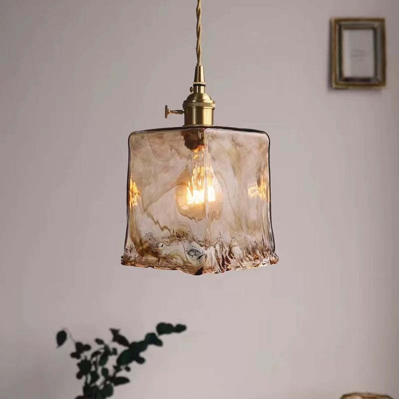 Zina Pendant Light Glass&Brass - Lamp Copper