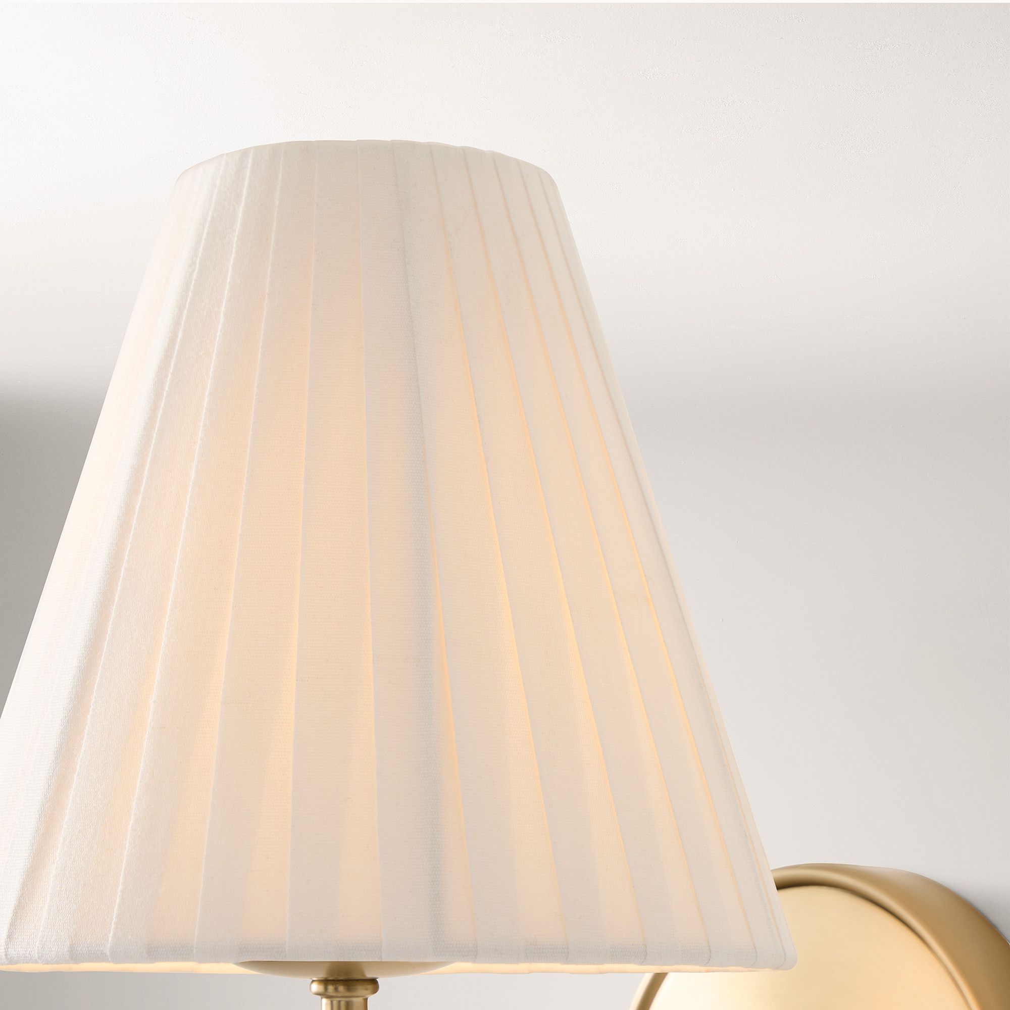 Lithe Wall Light with Linen Fabric Shade Hallway