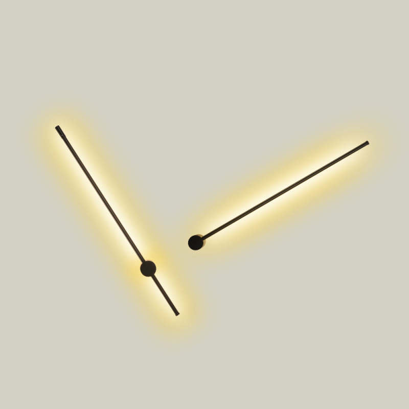 Arisha Modern Minimalist LED Wall Reading Lamp, Black - Lamp Copper