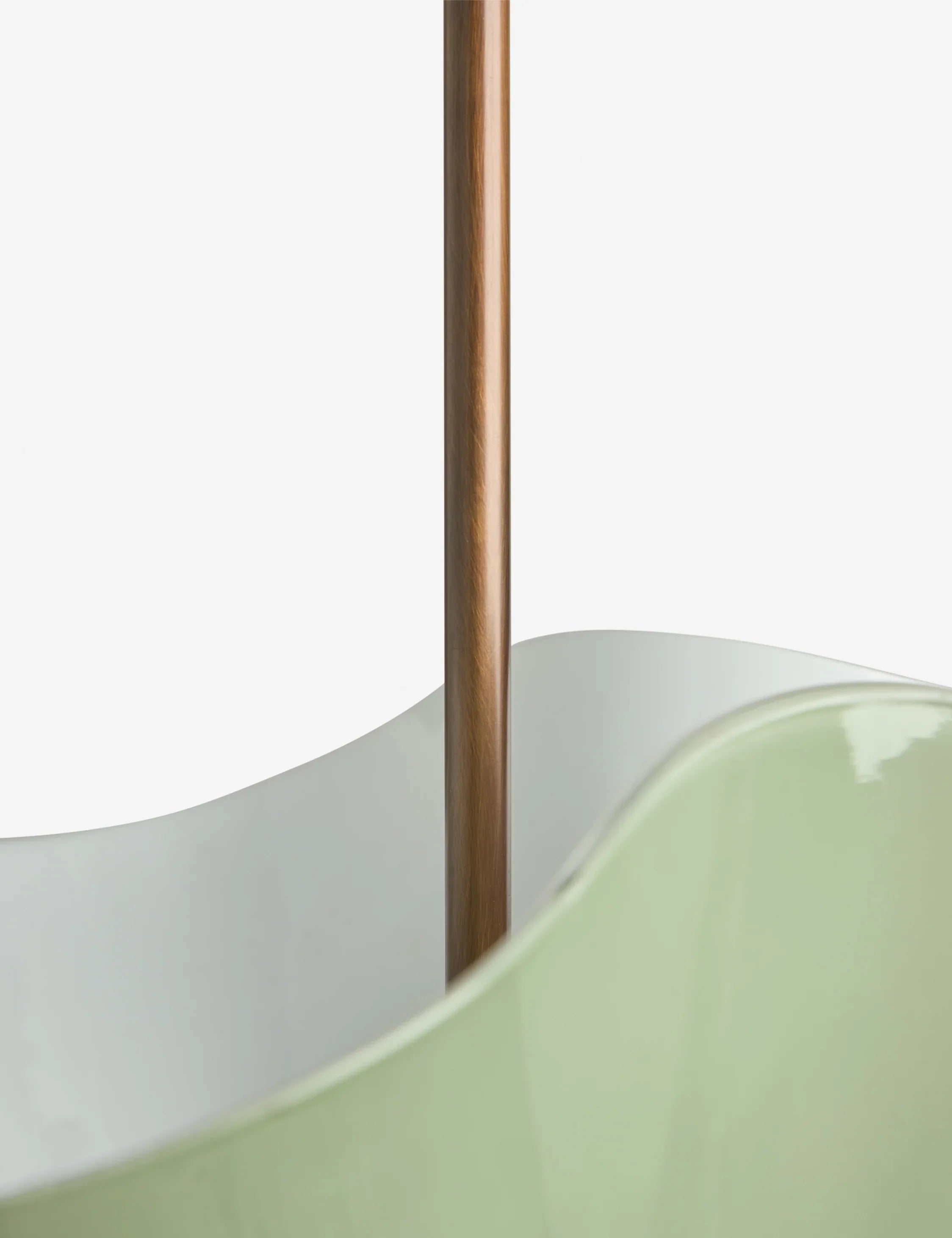 Musa Brass Pendant Light  Golden Glass Dining Room