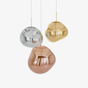 Solara Pendant Lamp Blown Glass Irregular Cluster Sculptural - Lamp Copper