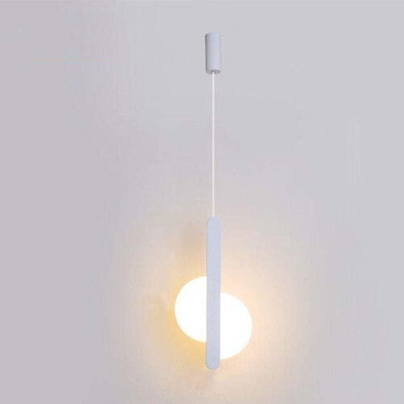 Doria Modern LED Pendant Light Black/White Metal Living Room - Lamp Copper